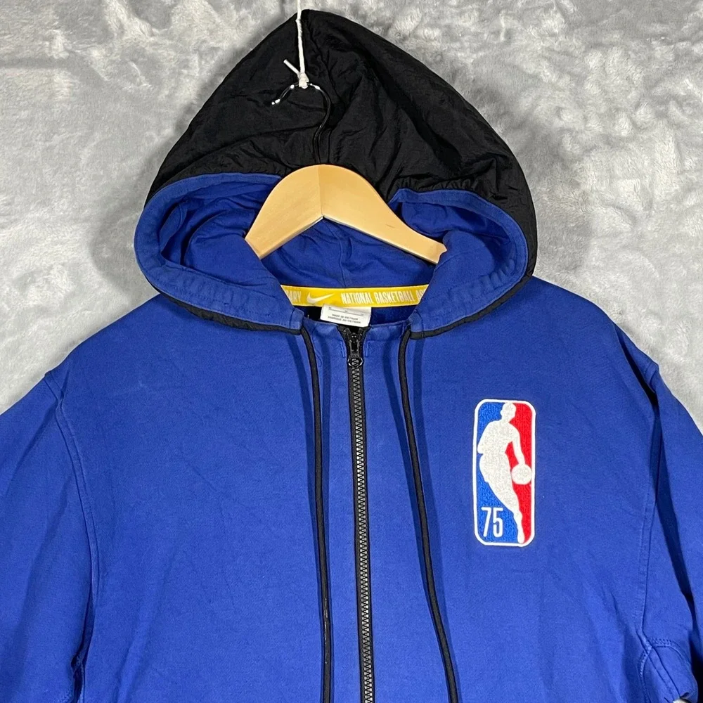 Nike Golden State Warriors NBA 75th Anniversary Full Zip Tech Hoodie Blue Mens M